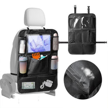 Заредете изображение във визуализатора на галерията – Car organizer for front seats with compartments BY-1298 black
