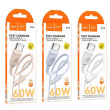 Заредете изображение във визуализатора на галерията – Кабел Hoco Type C to Type C 3A 60W X114 1 m бял

