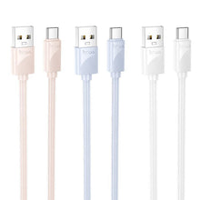 Заредете изображение във визуализатора на галерията – Кабел Hoco USB A to Lightning 2,4 A X114 1 m бял
