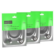 Заредете изображение във визуализатора на галерията – Кабел Hoco HDMI to HDMI ver. 2.0 4K/60Hz US08 1 m черен
