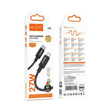 Заредете изображение във визуализатора на галерията – Cable USB C to Lightning Hoco PD 27W 2 m X89 black
