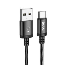 Заредете изображение във визуализатора на галерията – Cable USB A to USB C Hoco 3A 2 m X89 black

