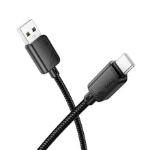 Заредете изображение във визуализатора на галерията – Кабел Hoco USB A do Type C 3A X113 1 m черен
