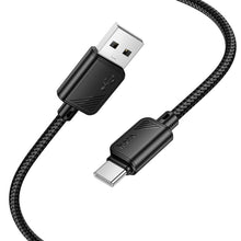 Заредете изображение във визуализатора на галерията – Кабел Hoco USB A do Type C 3A X113 1 m черен
