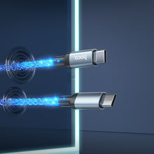 Заредете изображение във визуализатора на галерията – Кабел Hoco Type C to Type C 3A 60W U112 1 m сив
