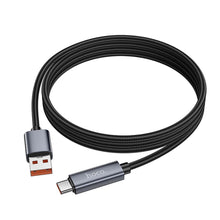 Заредете изображение във визуализатора на галерията – Cable USB A to USB C Hoco 5A with display 1 m X112 black
