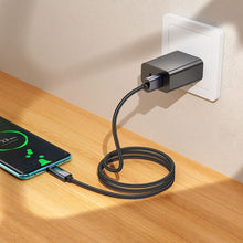Заредете изображение във визуализатора на галерията – Cable USB A to USB C Hoco 5A with display 1 m X112 black
