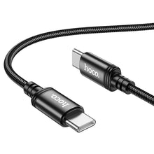 Заредете изображение във визуализатора на галерията – Кабел USB C към USB C Hoco 3A 60W 2 m X89 черен
