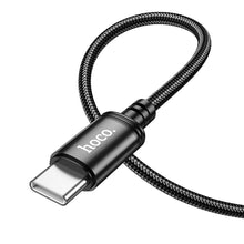 Заредете изображение във визуализатора на галерията – Кабел USB C към USB C Hoco 3A 60W 2 m X89 черен
