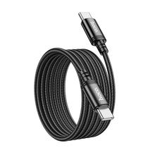 Заредете изображение във визуализатора на галерията – Кабел USB C към USB C Hoco 3A 60W 2 m X89 черен
