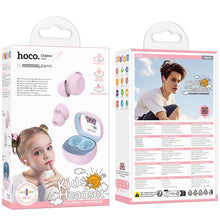 Заредете изображение във визуализатора на галерията – HOCO wireless earphones bluetooth TWS for kids EW111 pink
