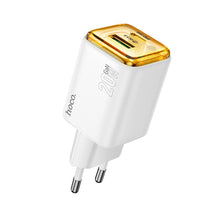 Заредете изображение във визуализатора на галерията – HOCO wall charger USB A + Type C PD QC3.0 3A 20W N52 white
