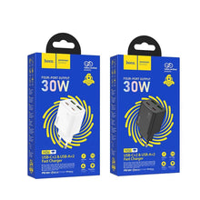 Заредете изображение във визуализатора на галерията – HOCO charger 2 x Type C + 2 x USB A PD QC3.0 3A 20W N56 black
