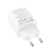 Заредете изображение във визуализатора на галерията – HOCO charger 2 x Type C + 2 x USB A PD QC3.0 3A 20W N56 white

