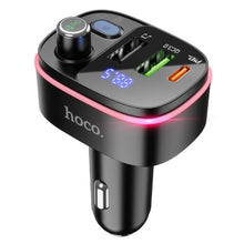 Заредете изображение във визуализатора на галерията – HOCO transmiter FM Bluetooth + 2xUSB + Typ C PD20W + QC3.0 Fast E62 black
