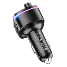 Заредете изображение във визуализатора на галерията – HOCO transmiter FM Bluetooth + 2xUSB + Typ C PD20W + QC3.0 Fast E62 black
