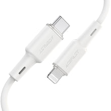 Заредете изображение във визуализатора на галерията – Acefast cable type c to lightning 8-pin mfi 3a pd30w c2-01 silicone 1,2m white
