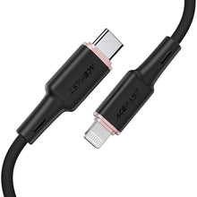 Заредете изображение във визуализатора на галерията – Acefast cable type c to lightning 8-pin mfi 3a pd30w c2-01 silicone 1,2m black
