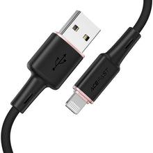 Заредете изображение във визуализатора на галерията – Acefast cable usb a tp lightning 8-pin mfi 2,4a c2-02 silicone 1,2m black
