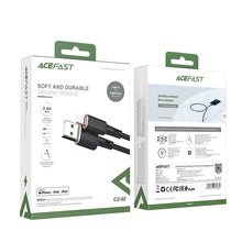 Заредете изображение във визуализатора на галерията – Acefast cable usb a tp lightning 8-pin mfi 2,4a c2-02 silicone 1,2m black
