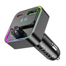 Заредете изображение във визуализатора на галерията – HOCO car charger Bravery PD30W QC3.0 + transmitter FM Bluetooth E81 black
