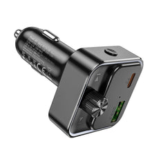 Заредете изображение във визуализатора на галерията – HOCO car charger Bravery PD30W QC3.0 + transmitter FM Bluetooth E81 black
