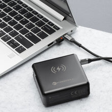 Заредете изображение във визуализатора на галерията – FORCELL F-ENERGY multifunctional charger 45W 6in1 with USB A and USB C sockets, power bank 15000mAh and wireless charging 15W
