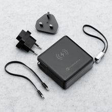 Заредете изображение във визуализатора на галерията – FORCELL F-ENERGY multifunctional charger 45W 6in1 with USB A and USB C sockets, power bank 15000mAh and wireless charging 15W
