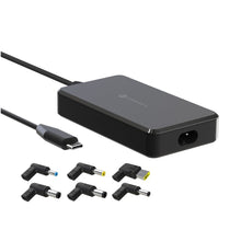 Заредете изображение във визуализатора на галерията – FORCELL F-ENERGY E856 uniwersal laptop charger 65W (6 adaptors) - czarny
