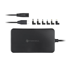 Заредете изображение във визуализатора на галерията – FORCELL F-ENERGY E856 uniwersal laptop charger 90W (6 adaptors) - czarny
