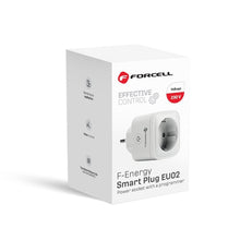 Заредете изображение във визуализатора на галерията – FORCELL F-ENERGY EU02 Smart Plug 230V with WiFi, programmer and Tuya/Amazon Alexa support - white
