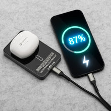Заредете изображение във визуализатора на галерията – FORCELL F-ENERGY F10K8 Super Slim powerbank compatible with MagSafe PD3.0 QC4.0 15W 10000 mAh black
