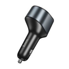 Заредете изображение във визуализатора на галерията – HOCO car charger USB A + Type C + cigarette lighter PD QC3.0 3A 35W Z56 black
