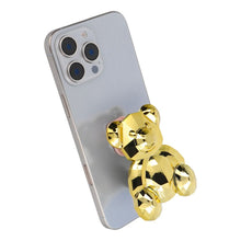 Заредете изображение във визуализатора на галерията – Phone stand BEAR - stick-on - gold
