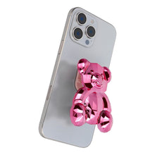 Заредете изображение във визуализатора на галерията – Phone stand BEAR - stick-on - pink
