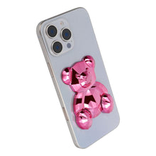 Заредете изображение във визуализатора на галерията – Phone stand BEAR - stick-on - pink
