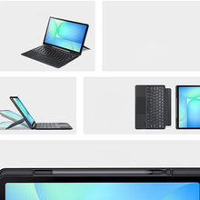 Заредете изображение във визуализатора на галерията – DUX DUCIS case DK foldable with Wireless Keyboard for SAMSUNG Tab S10 FE Plus black
