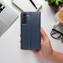 Заредете изображение във визуализатора на галерията – Калъф тип книга  SMART MAGNETO за MOTOROLA EDGE 60 тъмно син
