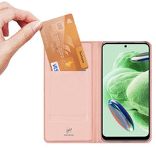 Заредете изображение във визуализатора на галерията – Калъф тип книга DUX DUCIS SKIN PRO за REDMI NOTE 12 5G розов
