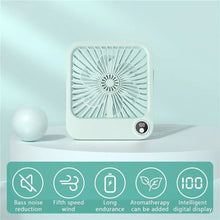 Заредете изображение във визуализатора на галерията – Desk fan with adjustable stand W30 blue
