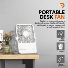 Заредете изображение във визуализатора на галерията – Desk fan with adjustable stand HX-122 beige
