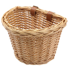 Заредете изображение във визуализатора на галерията – Willow front bicycle basket FSBKT-131-1 wood color
