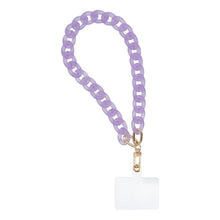 Заредете изображение във визуализатора на галерията – PANAMA Phone lanyard, Phone pendant / cord length 40cm (20cm in the loop) / on wrist - purple
