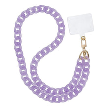 Заредете изображение във визуализатора на галерията – PANAMA LONG Phone lanyard, Phone pendant / cord length 80cm (40cm in the loop) / on neck - purple
