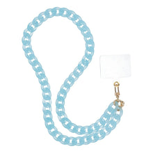 Заредете изображение във визуализатора на галерията – PANAMA LONG Phone lanyard, Phone pendant / cord length 80cm (40cm in the loop) / on neck - blue
