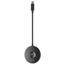 Заредете изображение във визуализатора на галерията – Baseus hub round box adapter type-c to usb3.0*1+usb2.0*3 black cahub-g01
