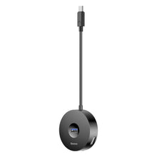 Заредете изображение във визуализатора на галерията – Baseus hub round box adapter type-c to usb3.0*1+usb2.0*3 black cahub-g01
