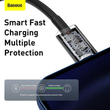 Заредете изображение във визуализатора на галерията – Baseus cablel type c to apple lightning 8-pin pd20w power delivery superior series fast charging catlys-c01 2 meter black
