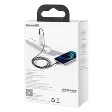 Заредете изображение във визуализатора на галерията – Baseus cablel type c to apple lightning 8-pin pd20w power delivery superior series fast charging catlys-c01 2 meter black
