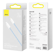 Заредете изображение във визуализатора на галерията – Baseus cable type c to apple lightning 8-pin pd20w power delivery dynamic series cald000003 1m blue
